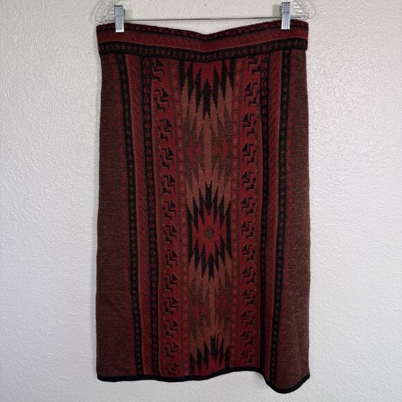 Peruvian Perfection Skirt Womens XL Alpaca Knit Hand Made Peru Southwestern Boho - Picture 2 of 10